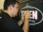 Kzal pinstriper on the work