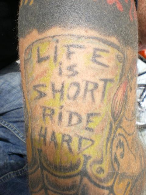 life is short ride hard / Tatto
